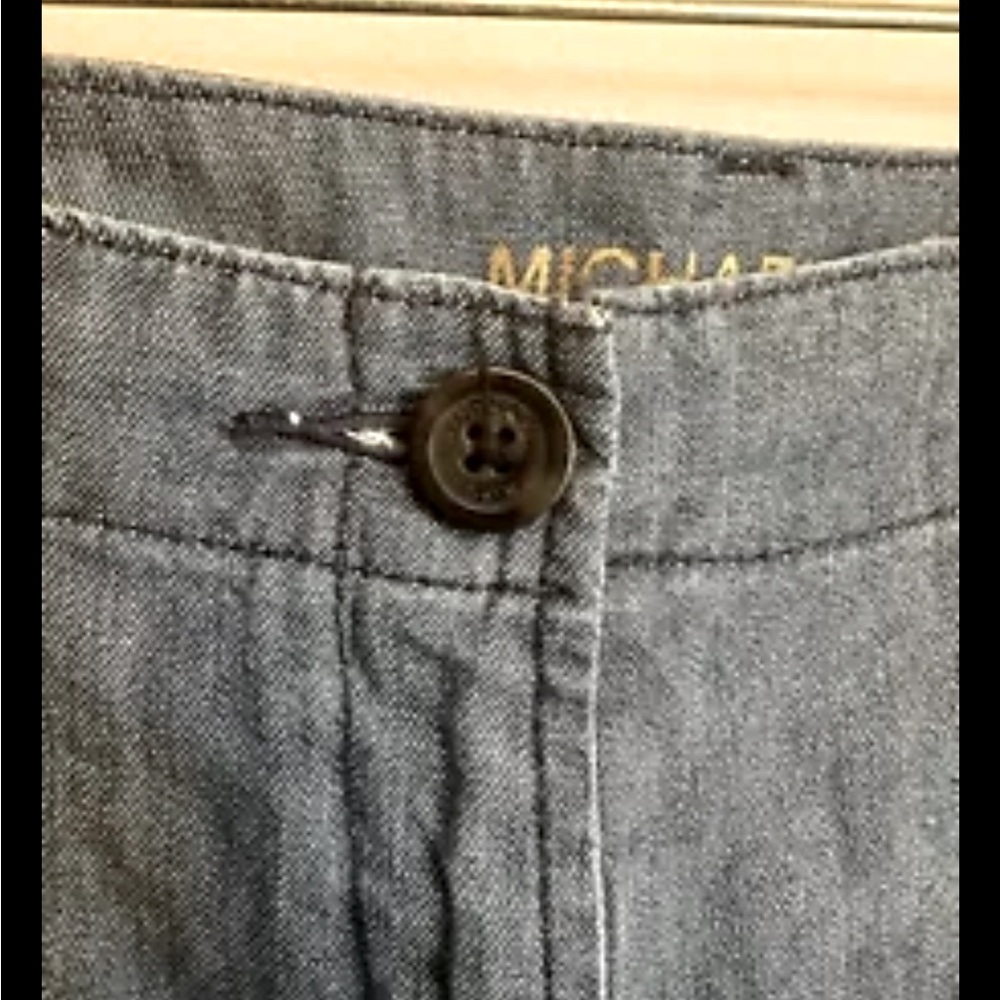 NWT MICHAEL by Michael Kors Blue Wide Leg Shorts Womens Size 20 Culottes Plus - Picture 4 of 7